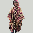 Load image into Gallery viewer, Artisan Andean Poncho – Cotton-Alpaca Natural Fibers – One Size Fits All