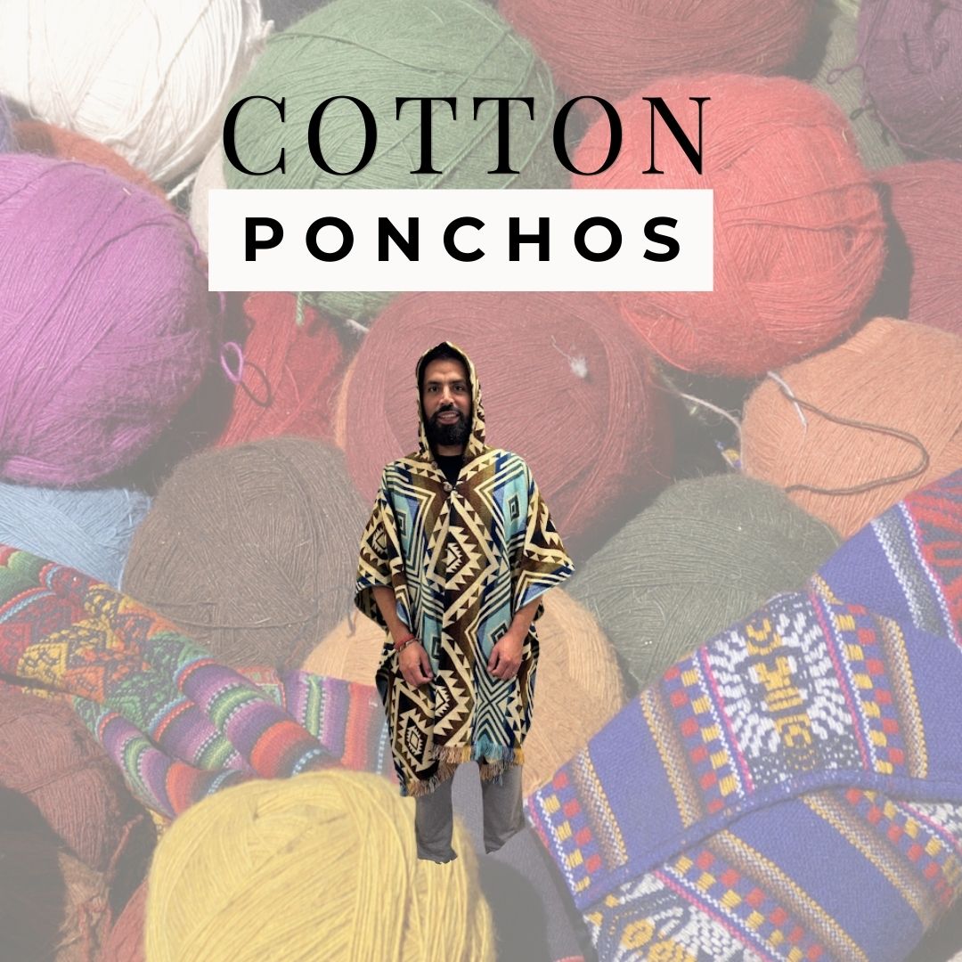 Cotton & Natural Wool Ponchos