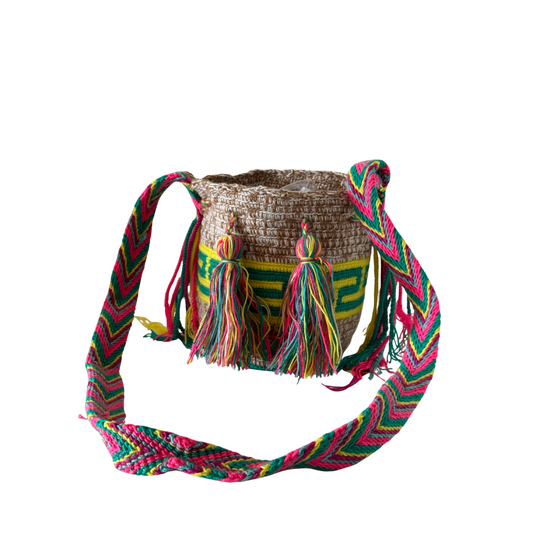 Small Wayuu Bags – Tribal Design with Bright Woven Belt