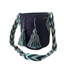 Wayuu Medium Bags – Plain Base with Colourful Strap Accent-Pacha Ancestral Design