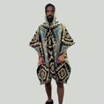 Load image into Gallery viewer, Poncho Unisex One-Size Blue & Light Blue-Pacha Ancestral Design
