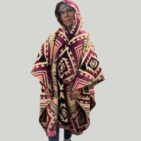 Artisan Andean Poncho – Cotton-Alpaca Natural Fibers – One Size Fits All