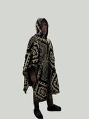 Poncho Unisex One-Size Black-Pacha Ancestral Design