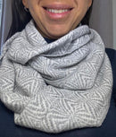 Alpaca Infinity Scarf White-Pacha Ancestral Design