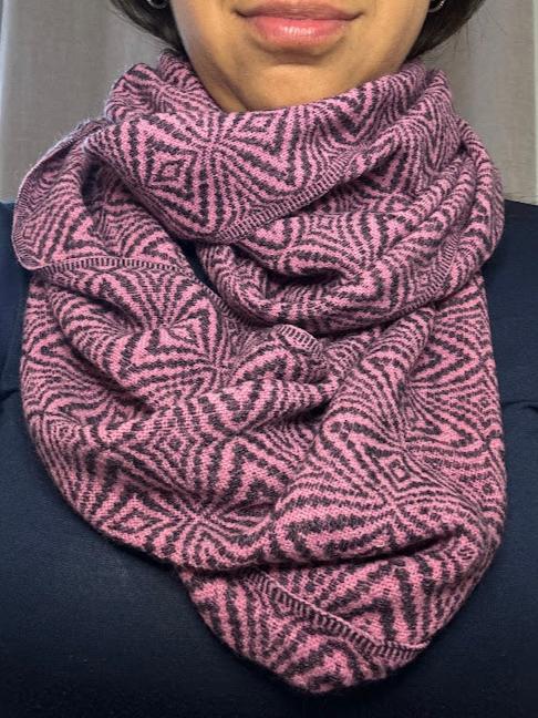 Alpaca Infinity Scarf Pink-Pacha Ancestral Design
